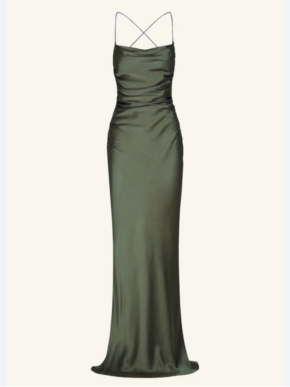Shona Joy La Lune Lace Back Maxi Dress in Forest US 4